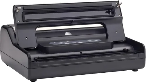 Vista 4 de Chronos Máquina selladora al vacío, selladora al vacío externa comercial con cortador de rollo integrado, pantalla LED, función de marinado