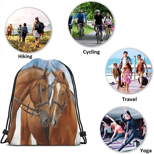 Vista 7 de Beabes Bolsas de béisbol con cordón, mochila deportiva para gimnasio, bolsa con cordón, Multi-A12., Mochilas de viaje