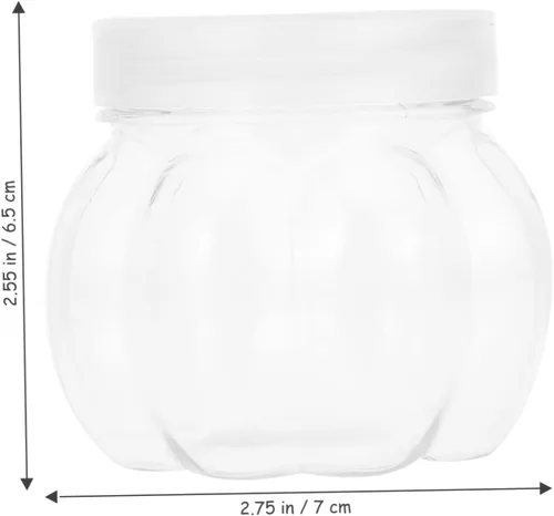Vista 6 de DOITOOL Tarro de calabaza para mascotas, tarros de vidrio herméticos Navideños, contenedor transparente, cajas de panadería de Halloween, recipiente