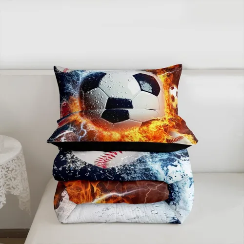 Vista 171 de Juego de ropa de cama de baloncesto para niños y adolescentes, juego de edredón deportivo para niños, tamaño matrimonial, suave, ligero, decoración