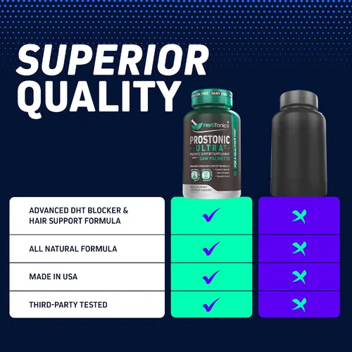 Vista 9 de Soporte doble para próstata y cabello para hombres – Saw Palmetto, beta-sitosterol, semillas de calabaza – Promueve la salud urinaria y el bloqueo