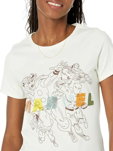 Vista 4 de Tienda Essentials Disney Marvel Star Wars Camisetas de manga corta con cuello redondo para mujer, paquete de 2