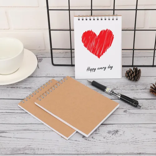 Vista 3 de Paquete de 25 cuadernos de bocetos A6, cuaderno de bocetos en espiral A6 de 5.7 x 4 pulgadas, diario de naturaleza y dibujo, duradero, portátil