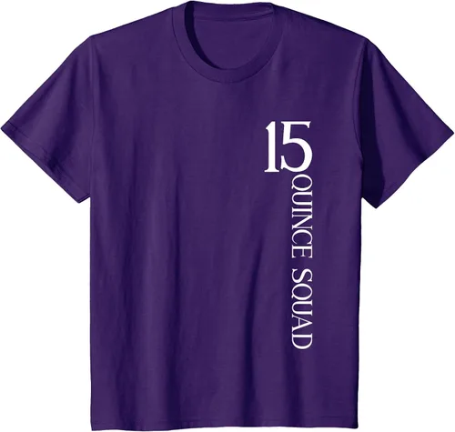 Vista 28 de Quince Squad Quinceanera 15th Birthday - Camiseta de quinceañera para niñas Asphalt Grey