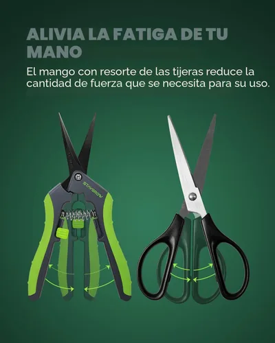Vista 2 de 2 tijeras de podar de 6.5 pulgadas para jardinería, tijeras de jardín ultra afiladas para cortes precisos, cortadores de bonsái de acero inoxidable