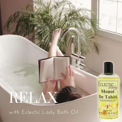 Vista 2 de Aceite de baño de plátano, aceite corporal perfumado, aceite de baño relajante, 4 onzas