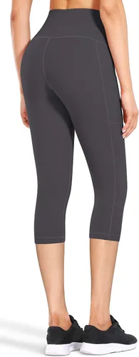 Vista 3 de Fengbay Pantalones de yoga de cintura alta, pantalones de yoga con bolsillo, control de abdomen, entrenamiento, correr, leggings de yoga elásticos