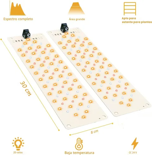 Vista 3 de Rocoking Luces de cultivo para plantas de interior, lámpara de cultivo de panel ultrafino, 158 luces LED de espectro completo para plantas debajo