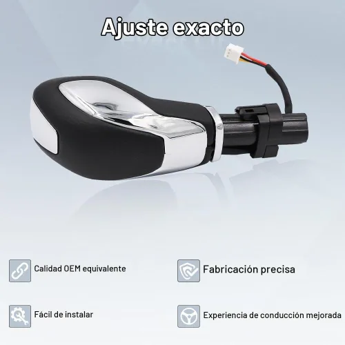 Vista 3 de Pomo de palanca de cambios automático con botón compatible con Ford Escape Cromo