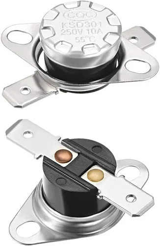 Vista 7 de uxcell KSD301 Termostato 104.0 °F/104°F 10A Normalmente Abierto N.O Ajuste Snap Disc Interruptor de Temperatura 2pcs, Material de Baquelita