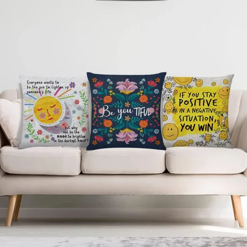 Vista 5 de Littlefa Inspiring Gifts - Funda de cojín con diseño de flores retro, funda de cojín decorativa para sala de estar, dormitorio, decoración para Sé