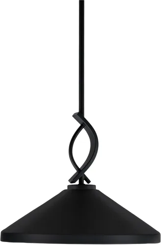 Vista 125 de Toltec Lighting Cavella Stem Colgado Mini colgante, acabado grafito, vidrio de muselina blanca de 4 pulgadas