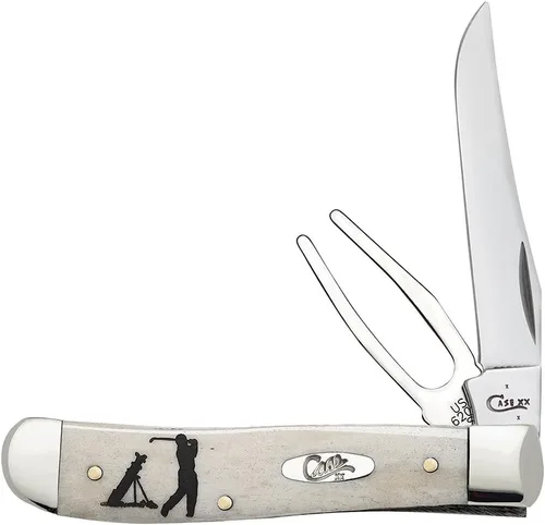 Vista 17 de Case XX WR - Navaja de bolsillo Mini Trapper de hueso ámbar, artículo #013 - (6207 SS) - Longitud cerrada: 3 1/2 pulgadas