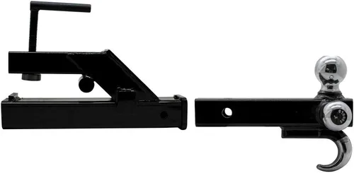 Vista 4 de Extreme Max 5001.1376 Adaptador receptor de cubo de tractor con abrazadera con enganche de tres bolas y gancho de remolque
