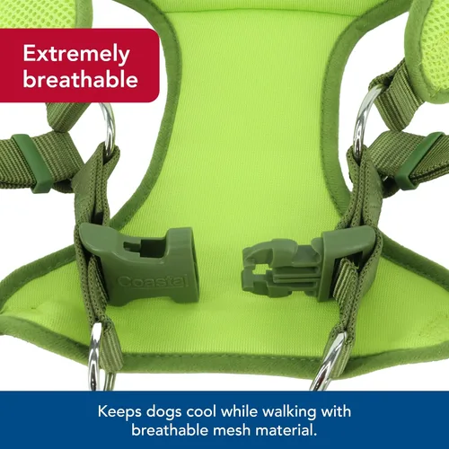 Vista 3 de Coastal Pet Comfort - Arnés ajustable para perro, cómodo arnés para perro, ajuste ajustable, diseño fácil de poner, malla de tela transpirable, Lima