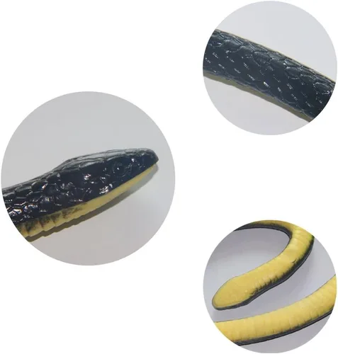 Vista 3 de Juguete de serpiente falsa de goma realista de 50 pulgadas Mamba para accesorios de jardín y broma práctica Para un práctico accesorio de broma