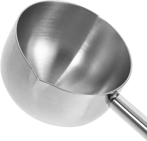 Vista 9 de Cucharón de sopa de acero inoxidable grande con mango largo para cocina y uso doméstico