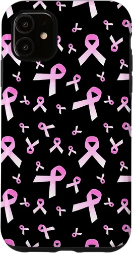 Vista 8 de Pink Ribbon Pattern Mestastatic Breast Cancer Awareness Case for iPhone 17