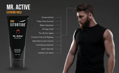 Vista 4 de Hair Situation Mr. Active Extreme Hold Gel y Neceser