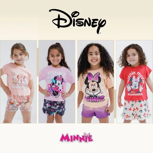 Vista 3 de Disney Conjunto de camiseta y pantalones cortos de felpa francesa, tallas de bebé a niño grande (12 meses - 14-16)