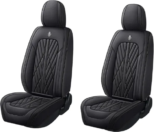 Vista 35 de Juego de fundas de asiento de automóvil de cuero nappa impermeables y transpirables de ajuste universal, cojín protector para vehículo automotriz