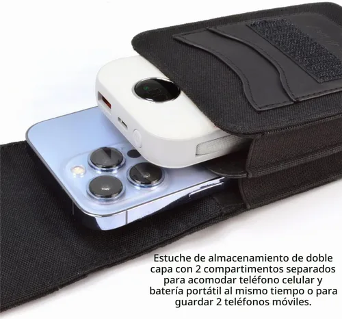 Vista 5 de Funda de teléfono dual con clip para cinturón, funda para teléfono celular adecuada para iPhone17/16/15/14/Pro/Max/Plus Samsung Galaxy S25 S24 S23