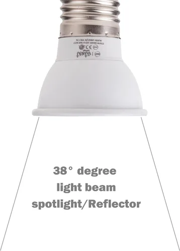 Vista 7 de tento Bombilla LED Par16 E26 Edison Base regulable 480lm 2750-3000k Blanco Cálido Paquete de 10 Piezas de Repuesto Halógeno