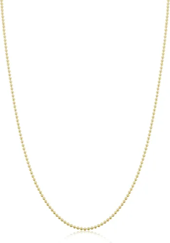 Vista 8 de Kooljewelry Gold Plated Sterling Silver Bead Ball Chain Necklace for Women