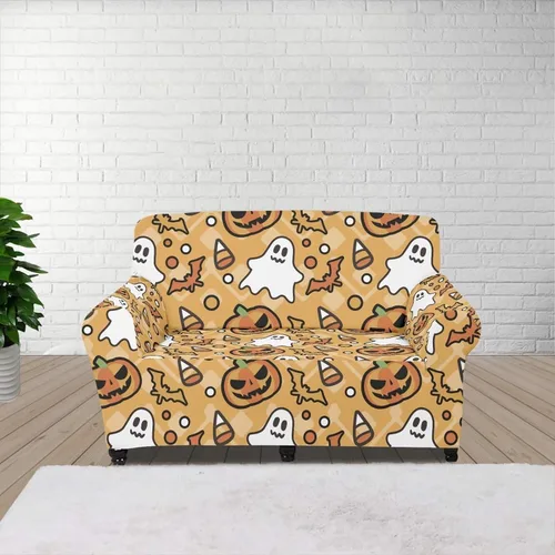 Vista 32 de Funda de sofá con diseño de árbol de bandera estadounidense para sofás y sofás, decoración navideña, funda antideslizante para sofá de 1 cojín