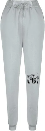 Vista 5 de Huilaibazo Pantalones holgados con estampado de corazón para mujer, pantalones de pierna ancha, rectos, casuales, holgados, cómodos, pantalones