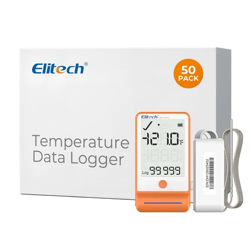 Vista 16 de Elitech ISO 17025 Certificado GSP-6 Bluetooth Data Logger Temperatura Humedad 100000 Readings, Shadow Data, Max Min Record, Auto PDF/CSV