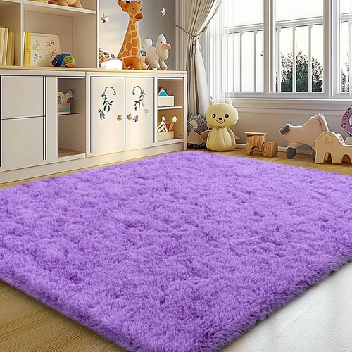 Vista 40 de Mugorn - Alfombras suaves y esponjosas de 2 x 3 pies para el hogar, alfombra pequeña con 4 mallas antideslizantes, color negro, 2 x 3 pies