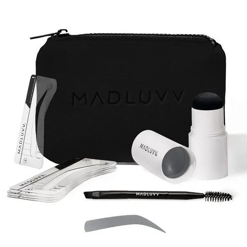 Vista 14 de MADLUVV Kit de Sello para Cejas con Plantillas de Cejas – Fácil Moldeador de Cejas para Cejas de Aspecto Natural – Popular Kit de Plantillas de 0.5