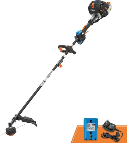 Vista 8 de LawnMaster NPTGSP2517A - Cortadora de césped a gas sin tirones con arranque eléctrico de 25 cc, 2 ciclos de 17 pulgadas