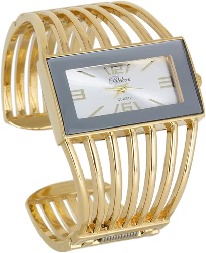 Vista 4 de Blekon Collections - Reloj de pulsera para mujer, rectangular, analógico, resistente y elegante, de cuarzo, reloj de pulsera