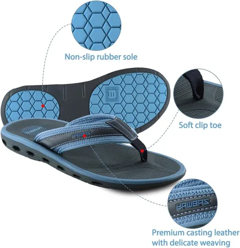 Vista 3 de Sandalias de playa para hombre sandalias de secado rápido con resistencia al agua y diseño ligero, con una plantilla moldeada por compresión