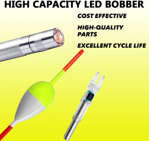 Vista 3 de 6.2/GT - Batería de repuesto de luz LED de alta capacidad para señuelos de pesca, bobbers, flechas, flotadores de pesca, luces de poste, Rojo