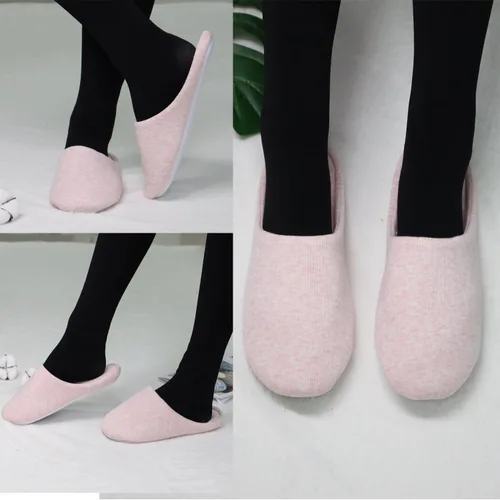 Vista 5 de ofoot Pantuflas de casa de espuma viscoelástica de algodón lavable para mujer, para el hogar, para interiores, para dormitorio, ligeras