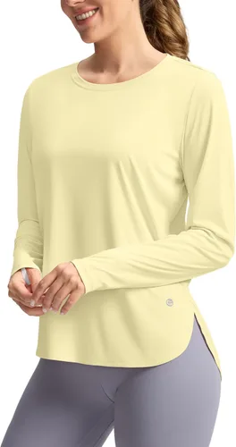 Vista 16 de Camisetas de sol para mujer, con protección ultravioleta FPU 50+, manga larga, ligera, de secado rápido, para entrenamiento, senderismo, para mujer