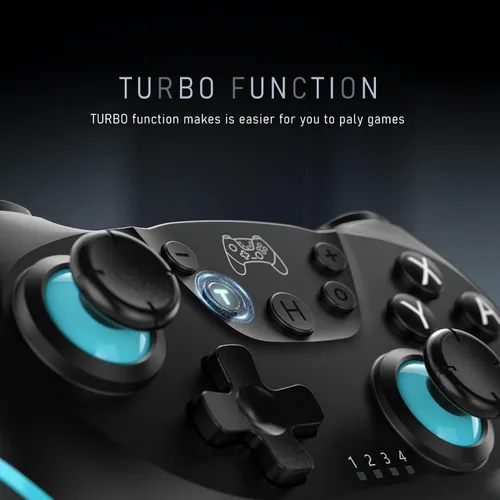 Vista 4 de ASTARRY Controlador de interruptor, controlador profesional inalámbrico compatible con Nintendo Switch Lite, con eje de activación, turbo