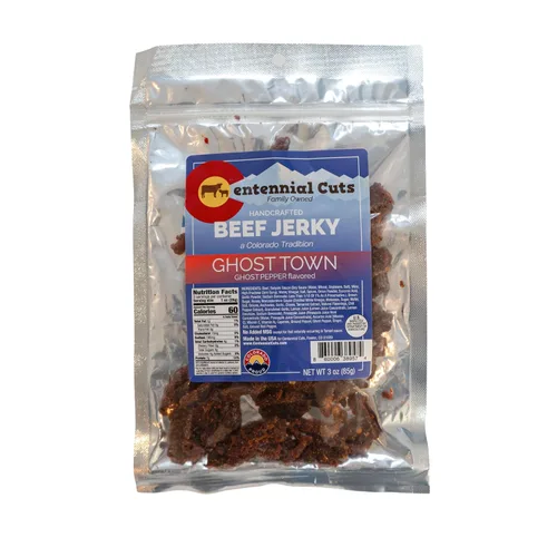 Vista 16 de Centennial Cuts Carne seca – Blazing Saddles Jalapeño – Alto en proteínas, sabor a jalapeño audaz – Snack de 3 oz