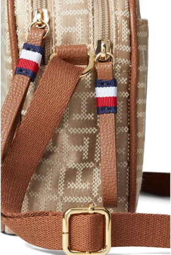 Vista 4 de Tommy Hilfiger Cynthia - Bolso cruzado para cámara - Monograma cuadrado Jacquard Caqui Tonal Talla única, Caqui Tonal