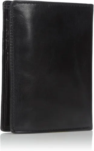 Vista 2 de Fossil Billetera plegable de cuero con bloqueo RFID para hombre de gran capacidad