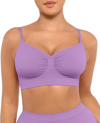Vista 8 de FeelinGirl Bralettes para mujer con soporte, sujetadores cómodos sin aros, sin costuras, para uso diario