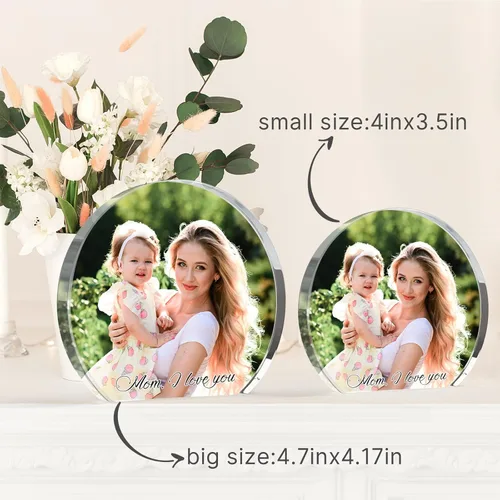 Vista 6 de Marcos de fotos personalizados, marco de fotos acrílico con texto fotográfico, regalos de cumpleaños personalizados para mujeres y hombres, regalos