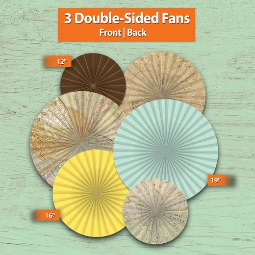 Vista 4 de Teacher Created Resources Travel The Map Hanging Paper Fans (TCR77034)