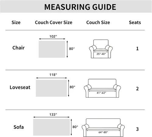 Vista 5 de Easy-Going Funda de Sofá para Silla de 80 x 102 Pulgadas Feliz Navidad, Funda de Terciopelo Jacquard para Sofá de 1 Cojín, Fundas Seccionales