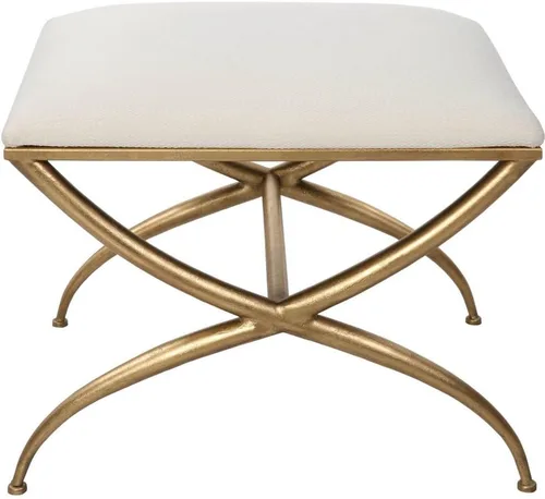Vista 3 de Uttermost Crossing - Banco pequeño: 20 pulgadas de alto y 23.5 pulgadas de ancho