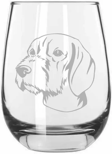 Vista 94 de Shar Pei (chino) - Vaso de vino sin tallo grabado para perro, 15.25 onzas