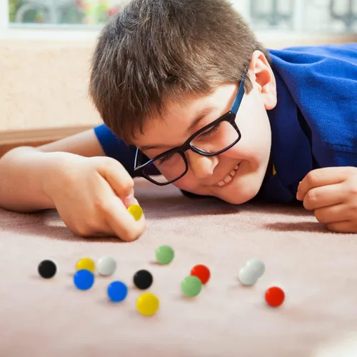 Vista 3 de 60 canicas de vidrio acrílico, 0.63 pulgadas, multicolor Mármoles acrílicos a granel para varios juegos de mármol
